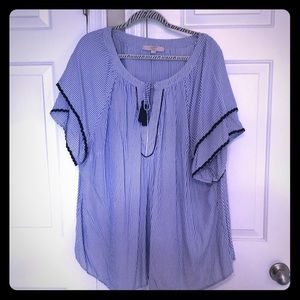 Super Cute Flowy Striped Top from Loft!